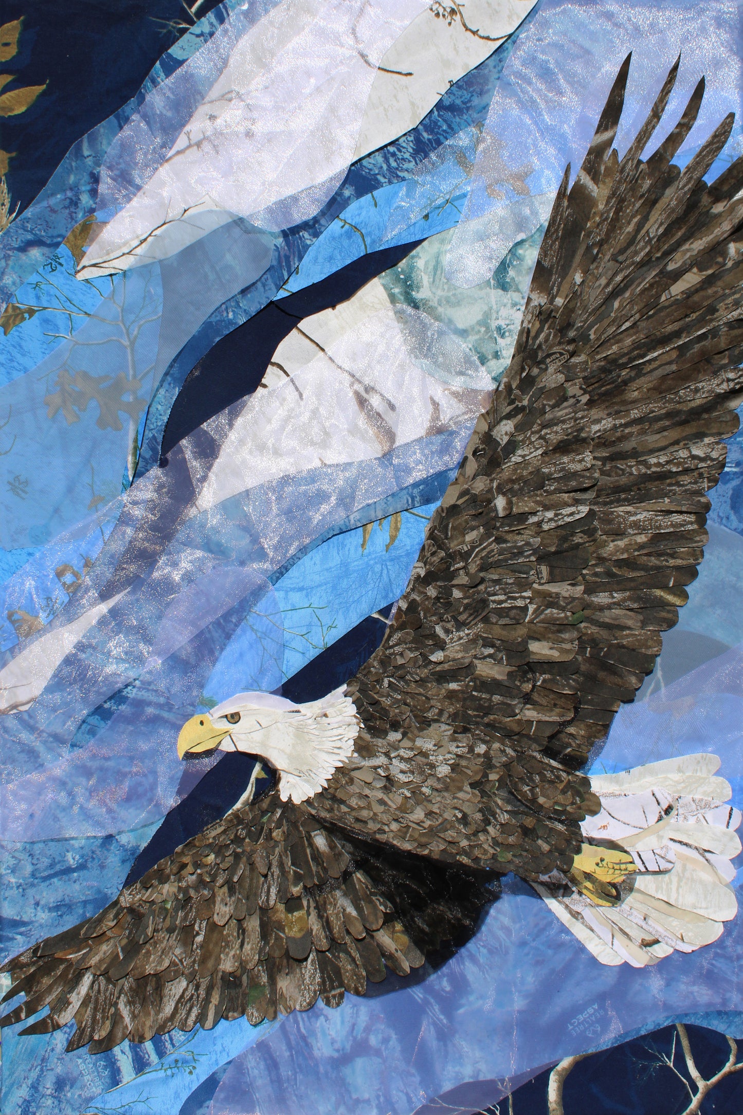 Bald Eagle Camouflage Collage unframed