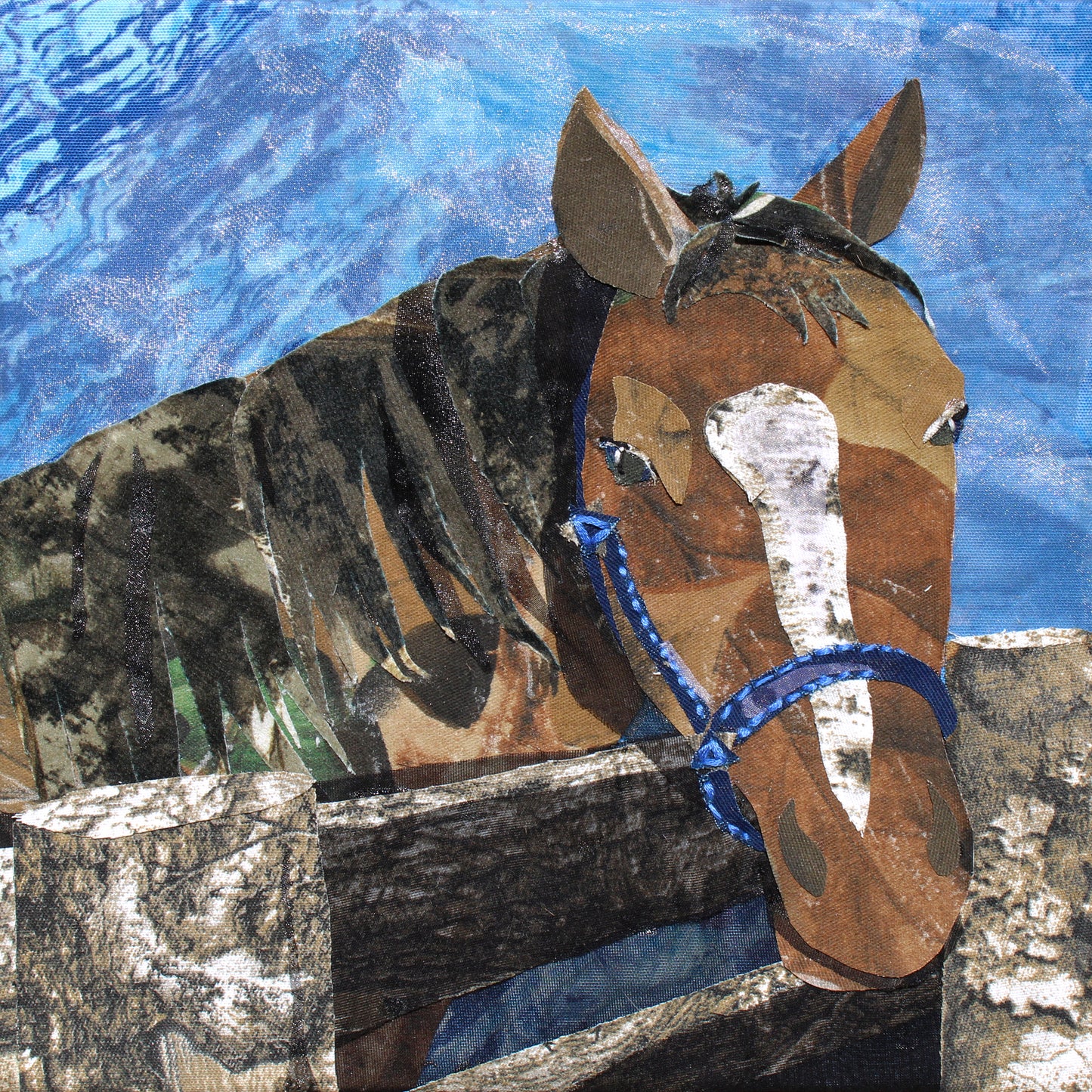 Horse Camouflage Collage Framed